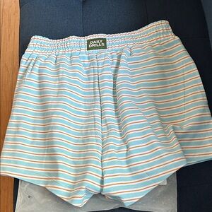 NWT Daily Drills Striped Cotton Shorts